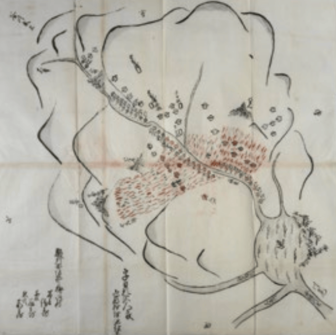 字日影沢人家山崩押埋添絵図